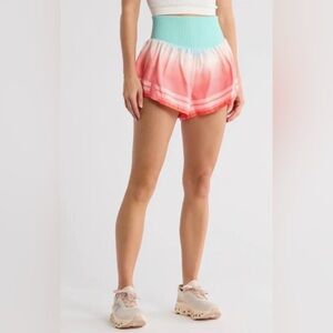 FP Movement by Free People Mint Waist Coral Ombre Athletic Shorts